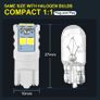 2Pcs Ceramic T10 Led Canbus W5W 168 194 LED Bulb 3030 SMD Car Dome Reading Lamp License Plate Light Clearance 6000K White 12V Image 5