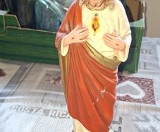 Old Statues of Sacred Heart of Jesus and Our Lady of Grace, Postage Available or Collection,