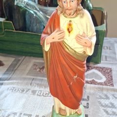 Old Statues of Sacred Heart of Jesus and Our Lady of Grace, Postage Available or Collection,