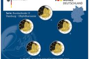Germany 2 Euro Commemorative Coin 2023 - Hamburg. All Mints. 5 coins. BU.