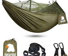 NEW SALE | Camping Hammock with Mosquito Net - 210T Quick-drying Parachute Nylon Lightweight Portable Travel Hammock for Outdoor, Backpacking, Camping