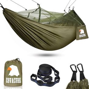 NEW SALE | Camping Hammock with Mosquito Net - 210T Quick-drying Parachute Nylon Lightweight Portable Travel Hammock for Outdoor, Backpacking, Camping