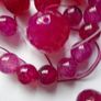 Pink Agate beads, Jewellery making supplies, Craft supplies, Gemstone beads/ Image 2