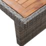 Garden Table 240x90x74 cm Poly Rattan and Solid Acacia Wood Image 2