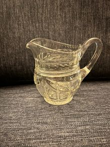 Vintage Clear Pressed Glass Milk/Cream Jug