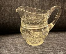 Vintage Clear Pressed Glass Milk/Cream Jug