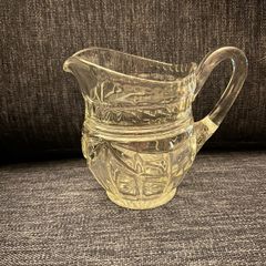 Vintage Clear Pressed Glass Milk/Cream Jug