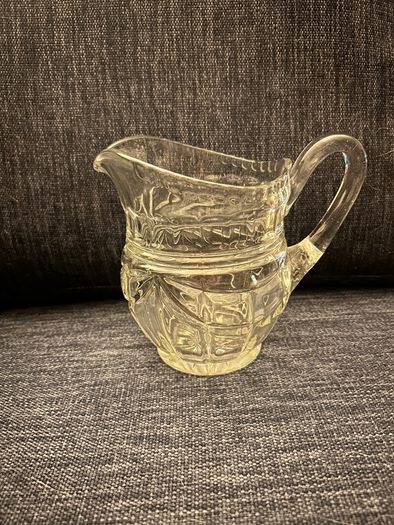 Vintage Clear Pressed Glass Milk/Cream Jug