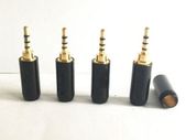 6mm Tail Hole Copper Gold Stereo 2.5mm 4 Pole Male Repair Headphone Jack