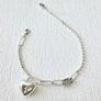 Loveheart Heart Silver Charm Bracelet Image 2