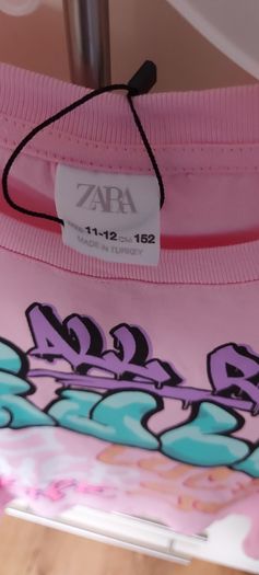 Girls Top Graffiti T-shirt 13-14yrs From Zara-new!