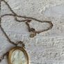 Vintage Hand Carved Mother of Pearl Cameo Pendant Image 3