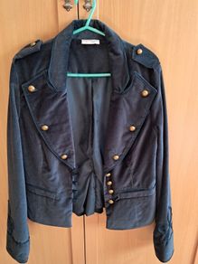 Atmosphere Velvet Military Style Jacket Size 12