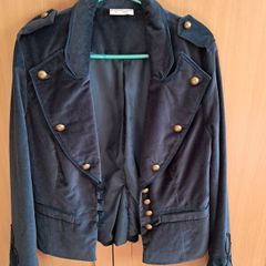 Atmosphere Velvet Military Style Jacket Size 12