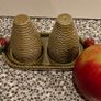 Retro Secla Pottery Portugal salt and pepper set, 60s 70s Image 2