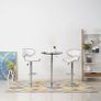 NEW SALE | Bar Stools 2 pcs White Faux Leather Image 2