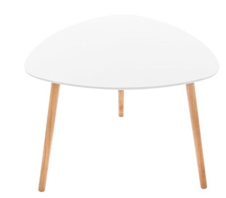 BRAND NEW White wooden side table in white color for any home room 60x60x45cm