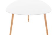 BRAND NEW White wooden side table in white color for any home room 60x60x45cm