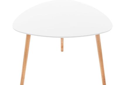 BRAND NEW White wooden side table in white color for any home room 60x60x45cm