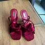 Burgundy Velvet Heels Size 7 UK Image 3