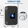 Wireless Doorbell, Waterproof Plug in Doorbell Operating at The Range of 300m with 39 Chimes, 5 Levels Volume Adjust & LED Indicator, Easy Install at Home, Apartment & Warehouse, Black Image 4