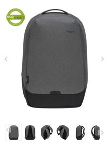 Targus Cypress 15.6 Security Backpack with EcoSmart Grey