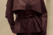 New 4th Arq chocolate brown suede effect Jacket size XL UK 16