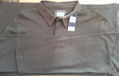 F&F Blue Men's Charcoal Long Sleeve Collared Buttoned Sweatshirt in Size XXXL (Brand New & Tagged)