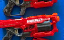 Two nerf cycloneshock mega guns