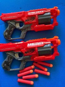 Two nerf cycloneshock mega guns