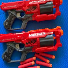 Two nerf cycloneshock mega guns