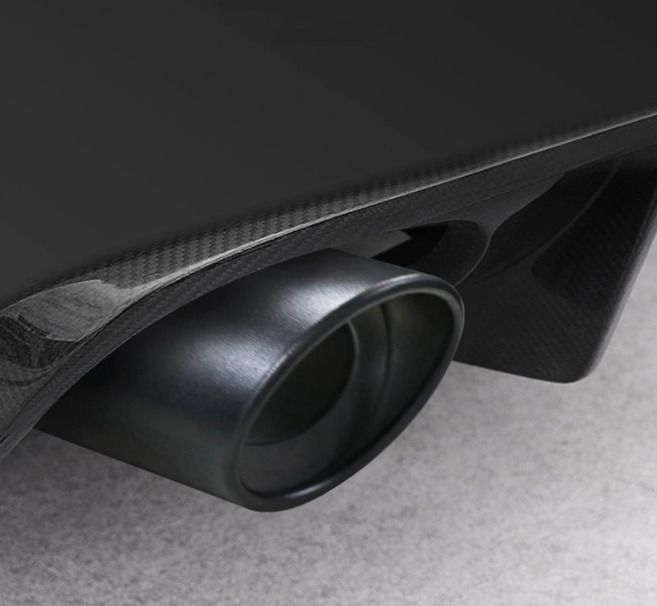 62mm Stainless Steel Exhaust Pipe Trim Car Tip Tail Muffler Tail Throat Black For Universal Auto Styling