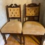 Vintage Solid Wood Upholstered Dining Chairs Set of 6 Image 8