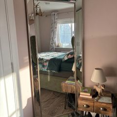 6ft Standing Mirror with Bevelled Gold Detail