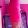 Ladies pink mini dress Image 4