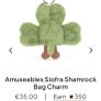 New JELLYCAT Limited Edition Amuseable Siofra Shamrock BAG CHARM Image 6