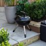 George Foreman 14inch  Compact Portable Round Charcoal BBQ, Adjustable Air Vent, Lightweight & Integrated Handle with Chrome Grill Image 8