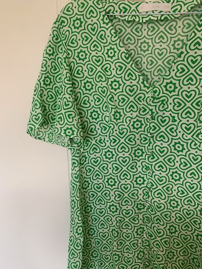 Green/white M&G patterned summer dress (M)