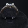 Vintage 9ct White Gold Stone Set Ring  London Hallmark Image 2