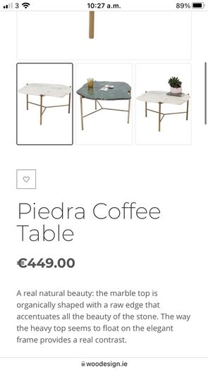 Marble coffee table