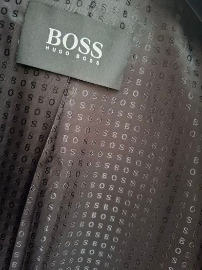 Boss H-Hyde Gents/Men's Wool & Cashmere Blend Black Overcoat.
