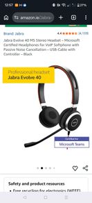 Jabra Evolve 40 headset