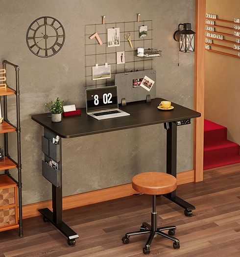 Electric Standing Desk Height Adjustable Standing Desk Sit Stand Desk Stand Up Desk with Headphone Hook 100x60cm Desktop (FREE SHIPPING)