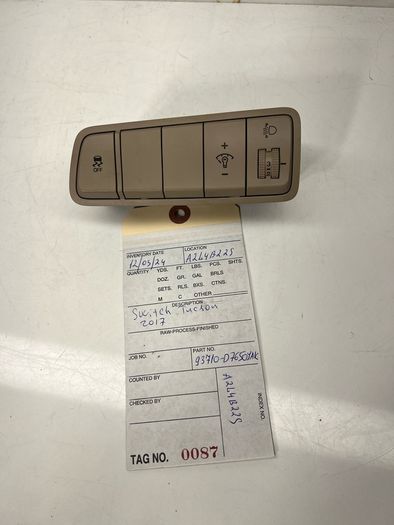 Hyundai Tucson Light Control Switch 93710-D7650TRY 2018 Right Handlebar A2l4b22s