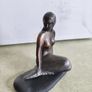 Vtg Nude Naked Woman Lady Girl Mermaid Rock Bronze Figurine Denmark Paperweight Image 7