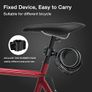 Bike Lock 1500mm x 12mm, Bike Cable Lock High Security, with 5-Digit Combination Code, Long Bicycle Locker Combination for Bike Cycle, Moto, Scooter, Door, Gate, Fence Brand: ValueMax Image 2
