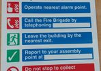 Fire Action Sign
