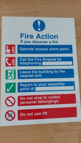 Fire Action Sign