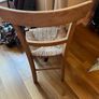 Vintage ladder back chair with woven rush seat Image 2