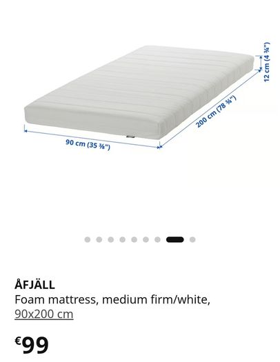 Single bed with mattress and storage